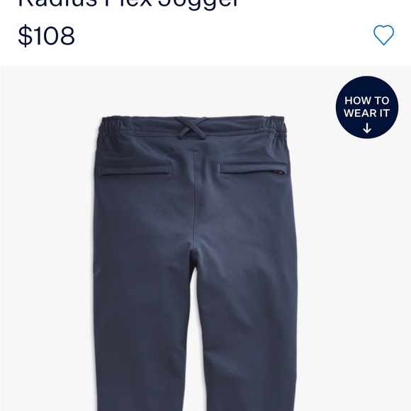 Mack Weldon Radius Flex Pant navy blue pants size large - Picture 3 of 7